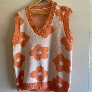 Woman’s oversized sweater vest